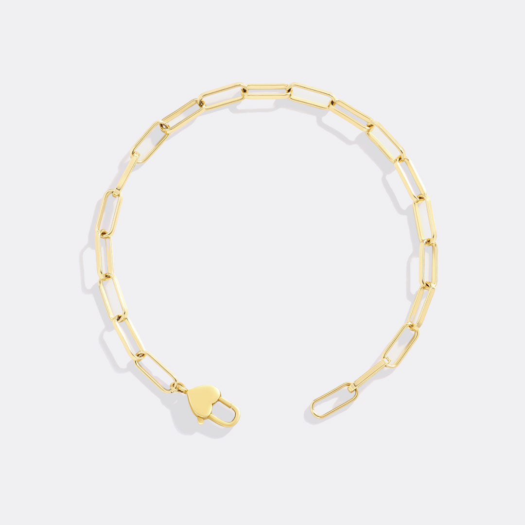 Archie's and Son Jewelry and Repairs Gold-Plated Heart Padlock Bracelet